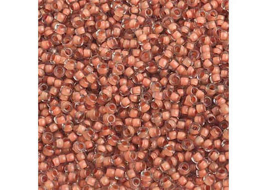 Czech Seed Beads 10/0 C/L Beige/Orange Terra Color