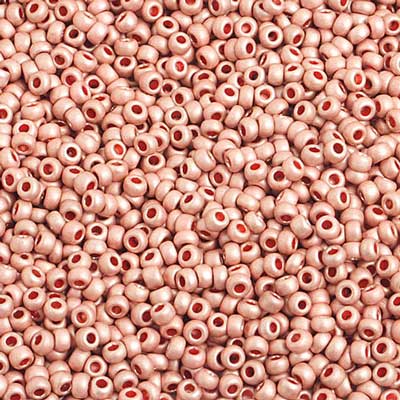 Czech Seed Beads 10/0 Metallic Beige Matt Terra Color