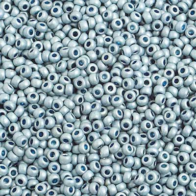 Czech Seed Beads 10/0 Metallic Blue Matt Terra Color