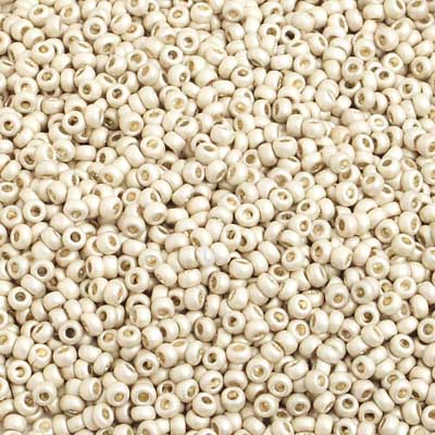 Czech Seed Beads 10/0 Metallic Silver Matt Terra Color