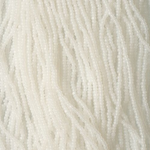 Czech Seed Bead 11/0 Cut Alabaster Strung