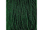 Czech Seed Bead 11/0 Cut Transparent Dark Green Strung