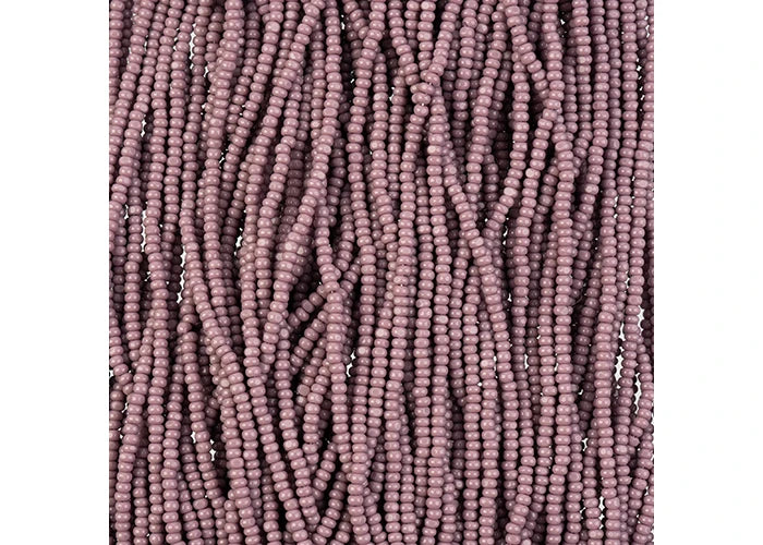 Czech Seed Bead 11/0 Cut Opaque Mauve Strung
