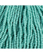 Czech Seed Bead 11/0 Cut Opaque Turquoise Strung