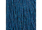 Czech Seed Bead 11/0 Cut Opaque Blue Rainbow Strung