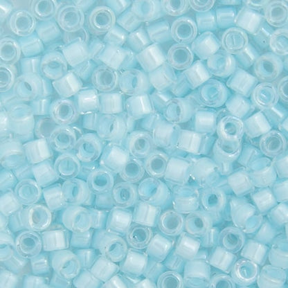 Miyuki Delica 11/0 Aqua AB Lined-Dyed