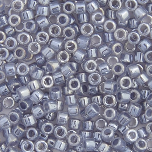 Miyuki Delica 11/0 Crystal Grey Ceylon Lined-Dyed