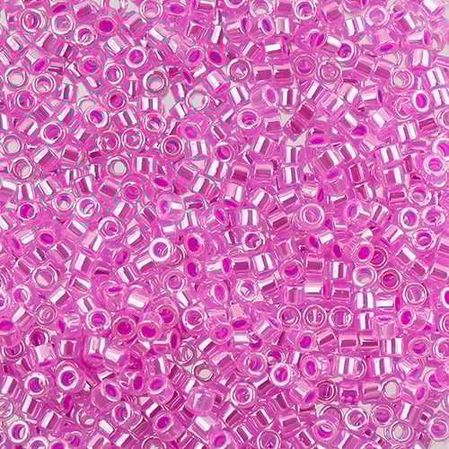 Miyuki Delica 11/0 Crystal Fuchsia Ceylon Lined-Dyed