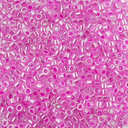 Miyuki Delica 11/0 Crystal Fuchsia Ceylon Lined-Dyed