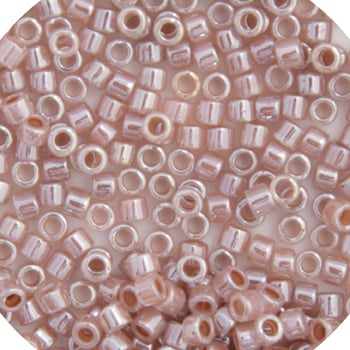 Miyuki Delica 11/0 Crystal Taupe Ceylon Lined-Dyed