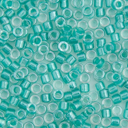 Aqua Green Sparkle Crystal Lined