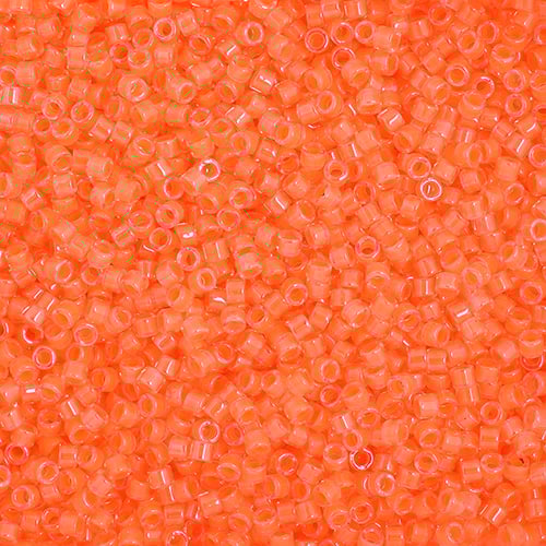 Miyuki Delica 11/0 Light Orange Luminous Neon Color
