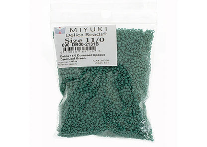 Miyuki Delica 11/0 Duracoat Opaque Dyed Leaf Green