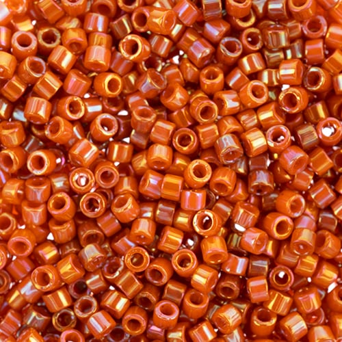 Miyuki Delica 11/0 Opaque Glazed Orange Chilli AB