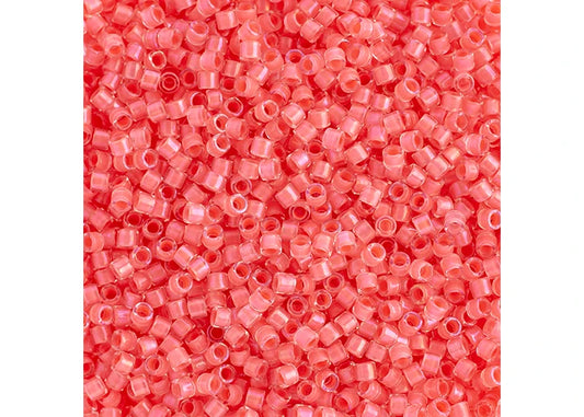 Miyuki Delica 10/0 Rose/Pink AB Lined-Dyed