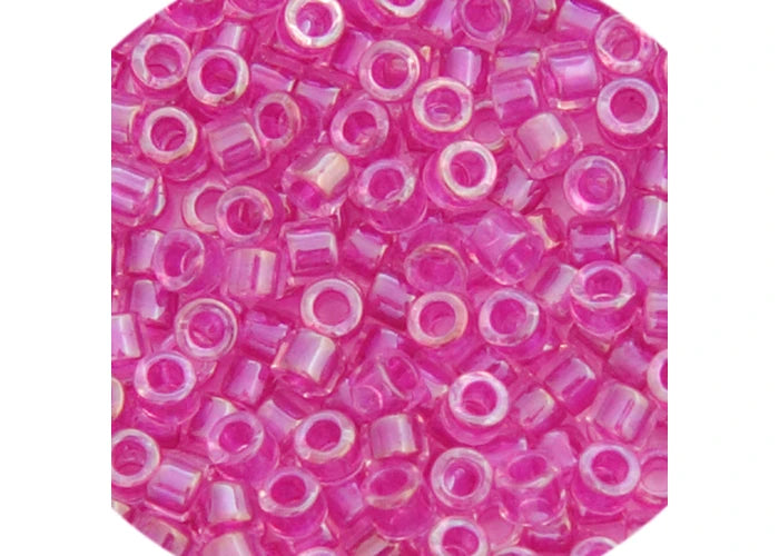 Miyuki Delica 11/0 Light Fuchsia AB Lined-Dyed