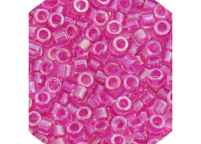 Miyuki Delica 11/0 Light Fuchsia AB Lined-Dyed