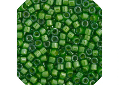 Miyuki Delica 11/0 Green Lime Lined-Dyed