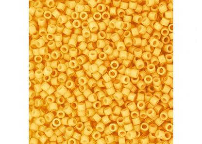 Miyuki Delica 11/0 Duracoat Opaque Dyed Light Topaz