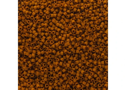 Miyuki Delica 11/0 Frosted Glazed Brown Cinnamon