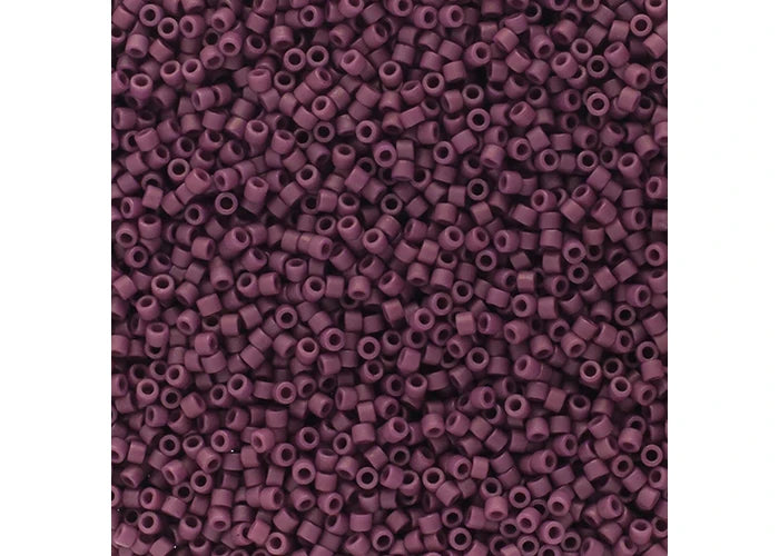 Miyuki Delica 11/0 Frosted Glazed Purple Mulberry Matte