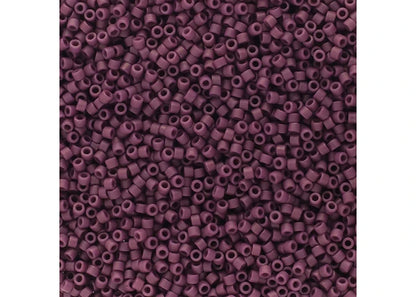 Miyuki Delica 11/0 Frosted Glazed Purple Mulberry Matte