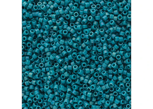 Miyuki Delica 11/0 Frosted Glazed Rainbow Arctic Blue