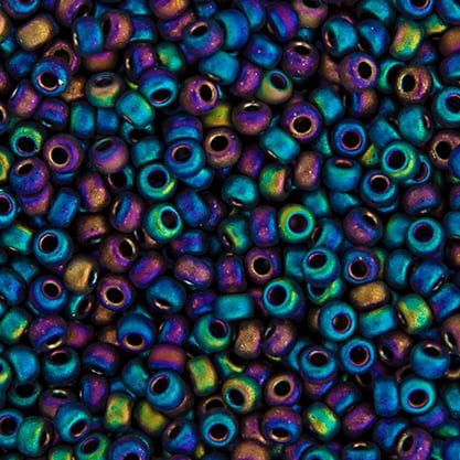 Miyuki Seed Bead 11/0 apx.22g Black Grey Opaque AB