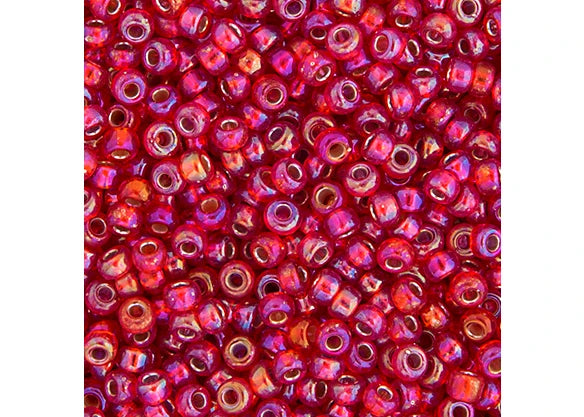 Miyuki Seed Bead 11/0 apx.22g Flame Red Silver Lined AB