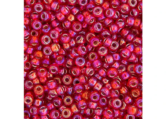 Miyuki Seed Bead 11/0 apx.22g Flame Red Silver Lined AB
