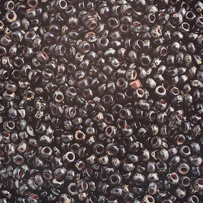 Miyuki Seed Bead 11/0 apx. 22g OP. Black Picasso