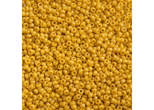 Miyuki Seed Bead 11/0 apx 22g Frosted Glazed/ Rainbow Yellow Matte AB