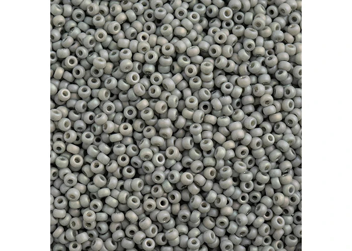 Miyuki Seed Bead 11/0 apx 22g Frosted Glazed/ Rainbow Grey Matte AB