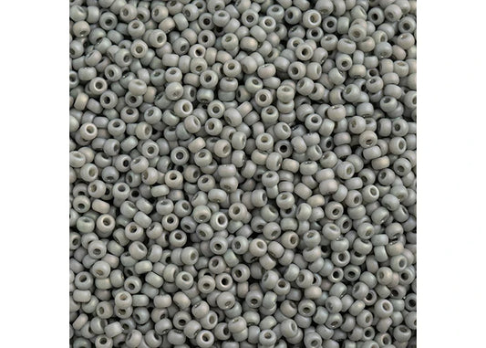 Miyuki Seed Bead 11/0 apx 22g Frosted Glazed/ Rainbow Grey Matte AB