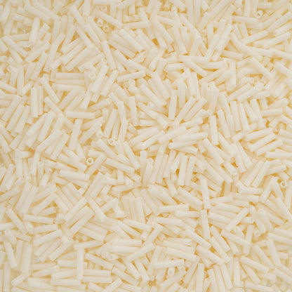 Miyuki Slender Bugle apx16g Vial 1.3x6mm Cream Opaque Matte