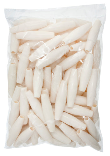 Acrylic Hairbone Pipe 1.5in Bone White 100PCS