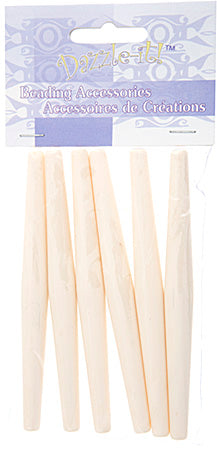 Acrylic Hairbone Pipe 4in Bone White (6pcs)