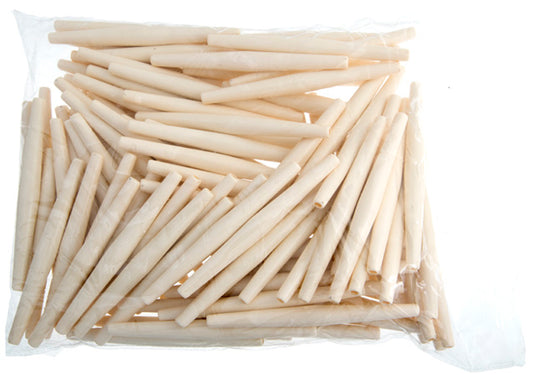 Acrylic Hairbone Pipe 4in Bone White 100PCS