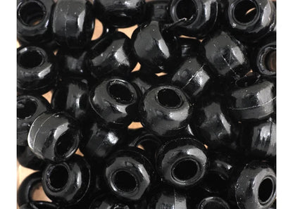 Crow Bead/Pony Bead Opaque 9mm Black