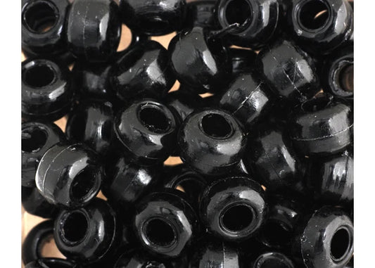 Crow Bead/Pony Bead Opaque 9mm Black