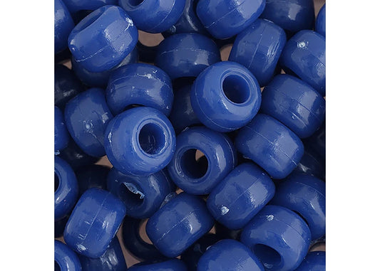 Crow Bead/Pony Bead Opaque 9mm Blue