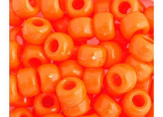 Crow Bead/Pony Bead Opaque 9mm Orange