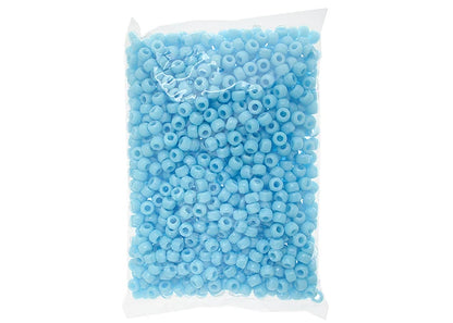 Crow Bead/Pony Bead Opaque 9mm Light Blue