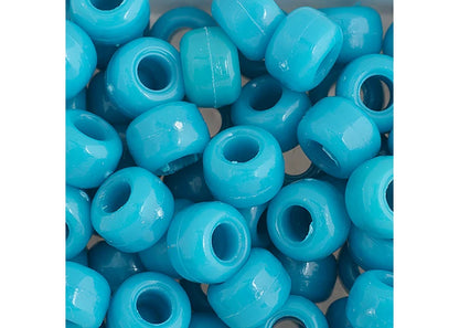 Crow Bead/Pony Bead Opaque 9mm Turquoise