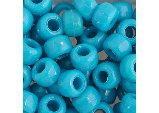 Crow Bead/Pony Bead Opaque 9mm Turquoise