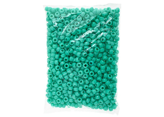 Crow Bead/Pony Bead Opaque 9mm Light Turquoise