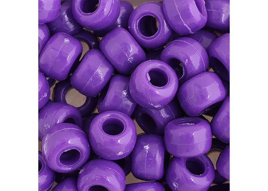 Crow Bead/Pony Bead Opaque 9mm Purple