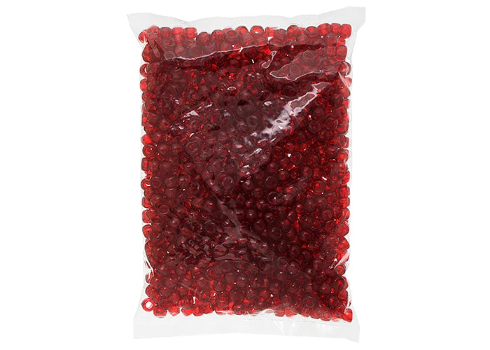 Crow Bead/Pony Bead Transparent 9mm Ruby