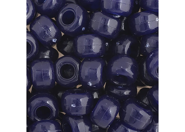Crow Bead/Pony Bead Opaque 9mm Navy