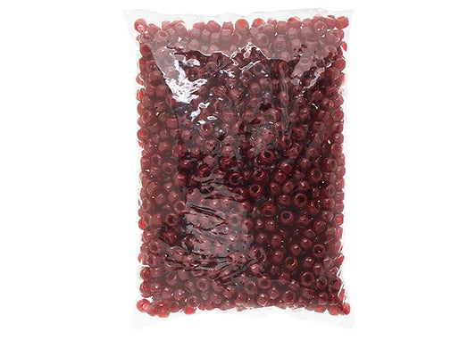 Crow Bead/Pony Bead Opaque 9mm Burgundy